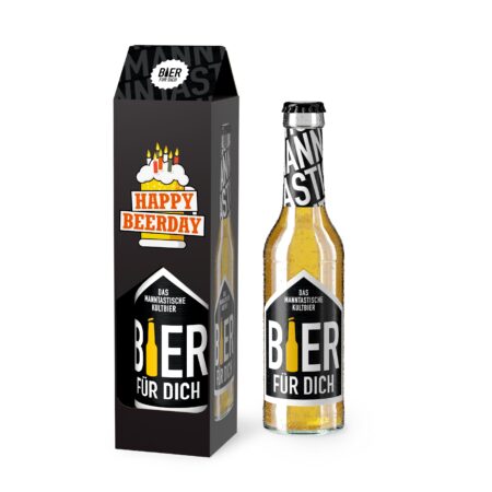 Bier 0,33 l Manntastisch Geburtstag "Happy Beerday"