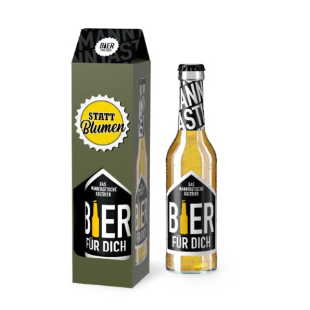 Bier 0,33 l Manntastisch Geburtstag "Statt Blumen"