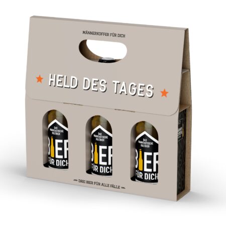 Männerkoffer Bier Manntastisch "Held des Tages"