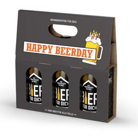 Männerkoffer Bier Manntastisch Geburtstag "Happy Beerday"