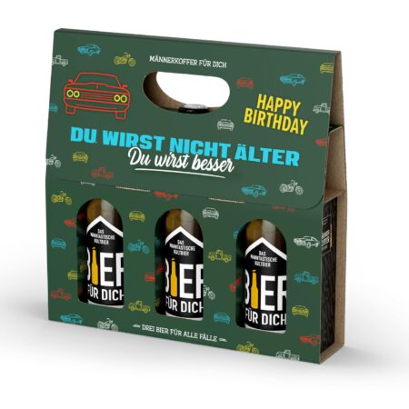 Männerkoffer Bier Manntastisch Geburtstag "Du wirst nicht älter, du wirst besser" (Happy Birthday)