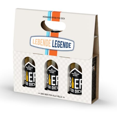 Männerkoffer Bier Manntastisch Geburtstag "Lebende Legende"