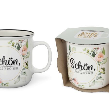 Kultbecher 250ml Lovely Greetings "Schön, dass es Dich gibt" (Blume)