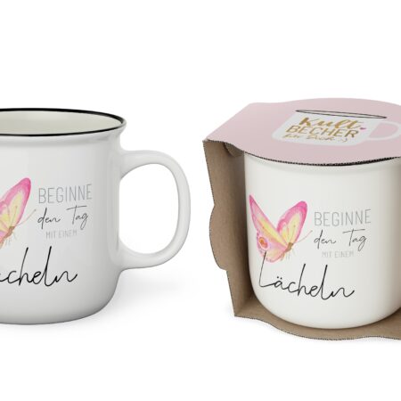 Kultbecher 250ml Lovely Greetings "Beginne den Tag mit einem Lächeln"