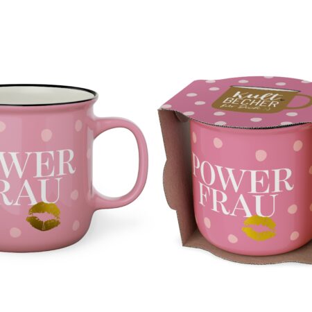 Kultbecher 250ml Auf uns Mädels "Powerfrau"