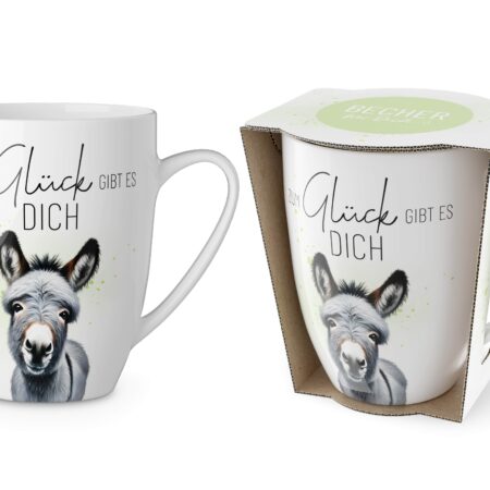 Becher 250ml Lucky Friends "Zum Glück gibt es Dich" (Esel)