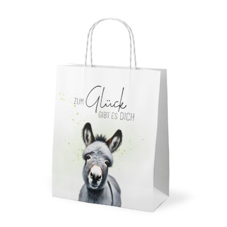 Geschenktüte Lucky Friends "Zum Glück gibt es Dich" (Esel)