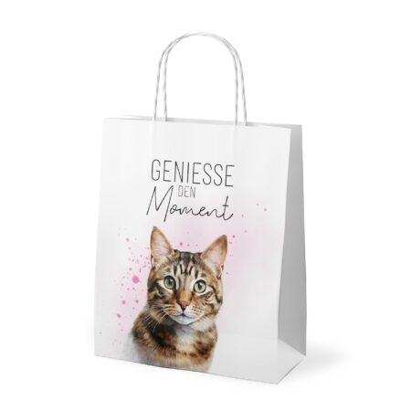 Geschenktüte Lucky Friends "Geniesse den Moment" (Katze)