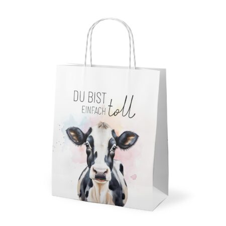 Geschenktüte Lucky Friends "Du bist einfach toll" (Kuh)