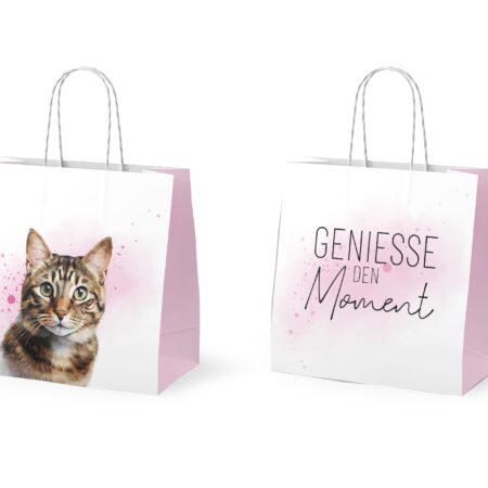 Mini-Geschenktüte Lucky Friends "Geniesse den Moment" (Katze)