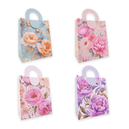 Geschenktasche FLOWERS 5 klein (ca. 15 x 8 x 24 cm)