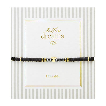 Armband "little dreams" - Hämatit - vergoldet - Engel