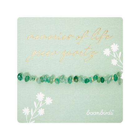 Armband "memories of life" - grüner Quarz