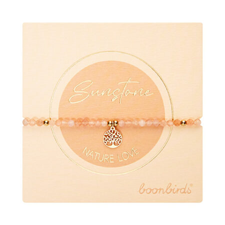 Armband "nature love" - Sonnenstein - vergoldet - Baum des Lebens