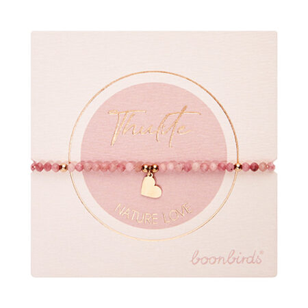Armband "nature love" - Thulit - rosévergoldet - Herz