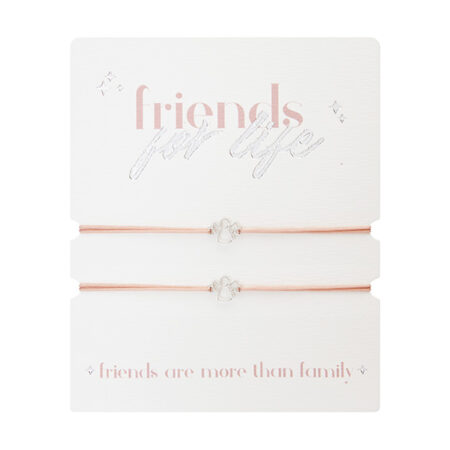 Armband "friends for life" - Edelstahl - Engel