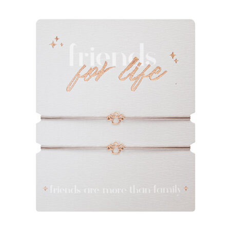 Armband "friends for life" - rosévergoldet - Engel