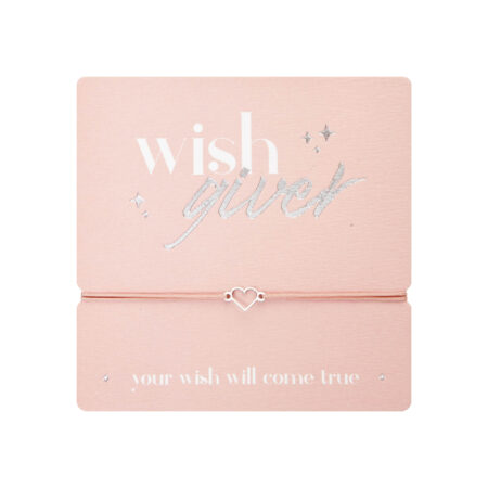 Armband "wish giver" - Edelstahl - Herz