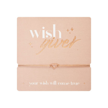 Armband "wish giver" - rosévergoldet - Herz