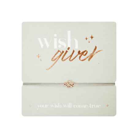 Armband "wish giver" - rosévergoldet - Kleeblatt