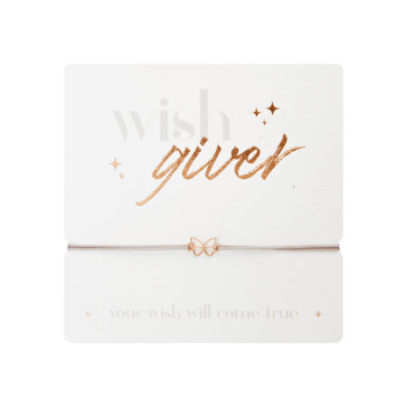 Armband "wish giver" - rosévergoldet - Schmetterling