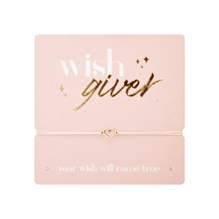 Armband "wish giver" - vergoldet - Herz