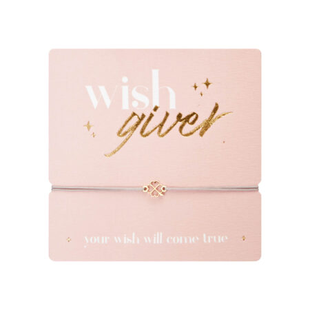 Armband "wish giver" - vergoldet - Kleeblatt