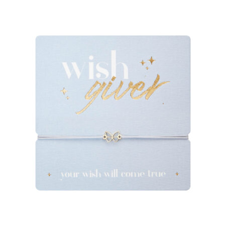 Armband "wish giver" - vergoldet - Schmetterling