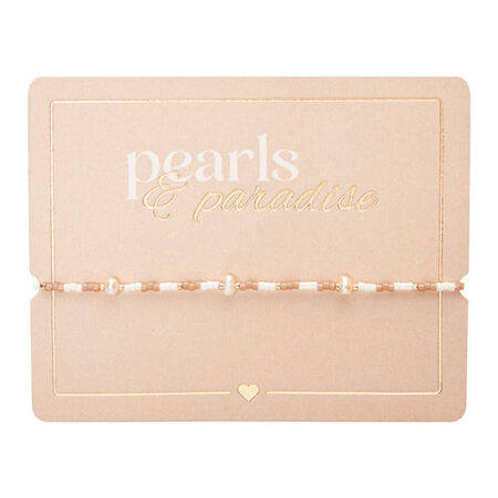 Armband "Pearls & Paradise" - Braun