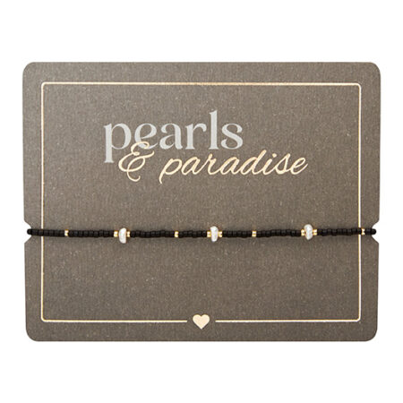 Armband "Pearls & Paradise" - Schwarz