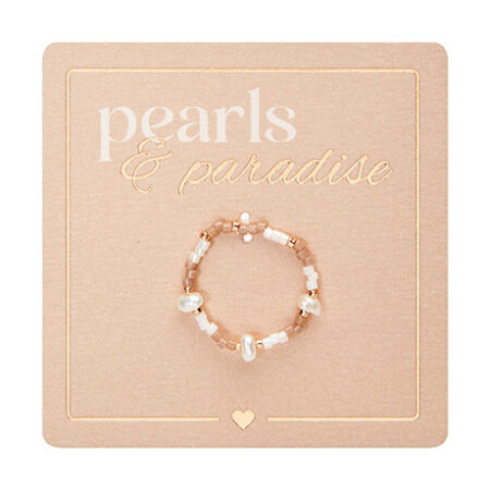 Ring "Pearls & Paradise" - Braun