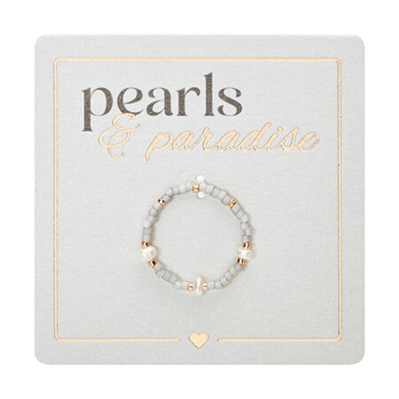 Ring "Pearls & Paradise" - Grau