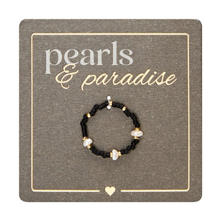 Ring "Pearls & Paradise" - Schwarz