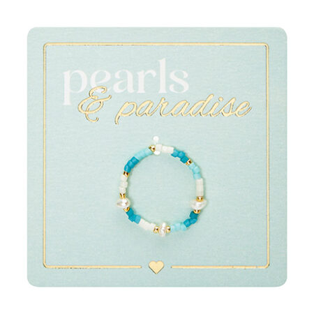 Ring "Pearls & Paradise" - Türkis