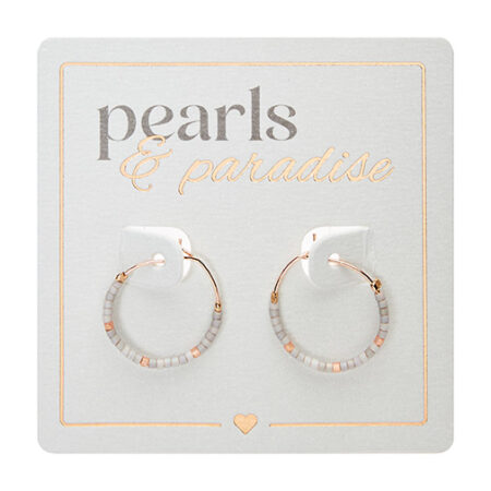 Ohrringe "Pearls & Paradise" - Grau