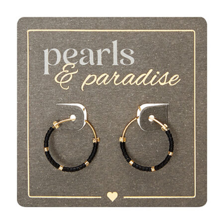 Ohrringe "Pearls & Paradise" - Schwarz