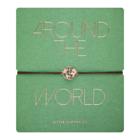 Armband „little companion“ - rosévergoldet - Weltkugel