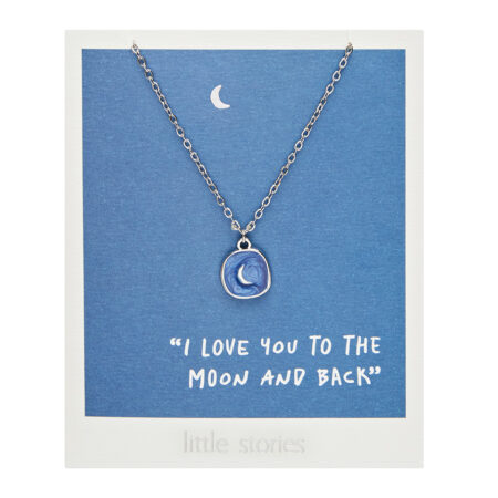 Halskette "little stories" - silberfarben - Mond