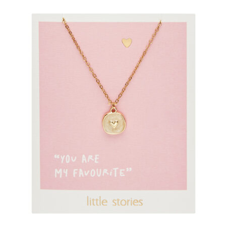 Halskette "little stories" - goldfarben - Herz