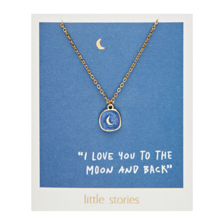 Halskette "little stories" - goldfarben - Mond
