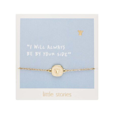 Armband "little stories" - goldfarben - Engel