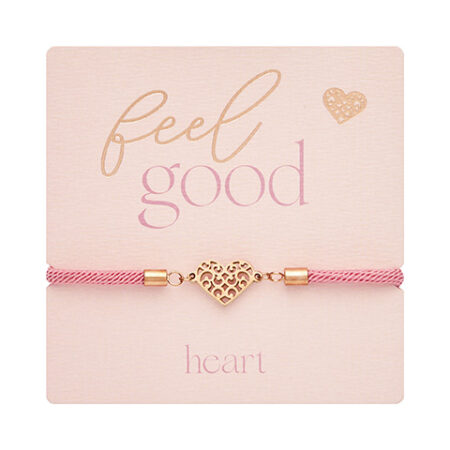 Armband "feel good" - rosévergoldet - Herz