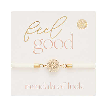 Armband "feel good" - vergoldet - Mandala des Glücks