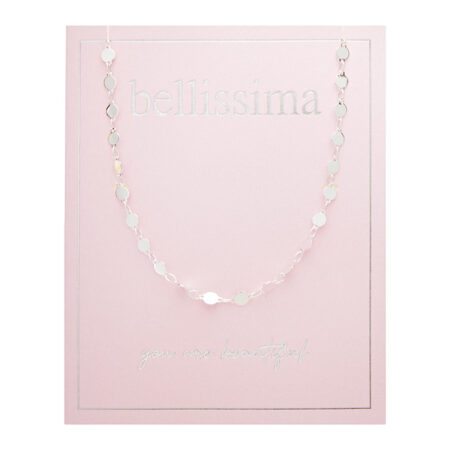 Halskette "bellissima" - versilbert - Plättchenkette
