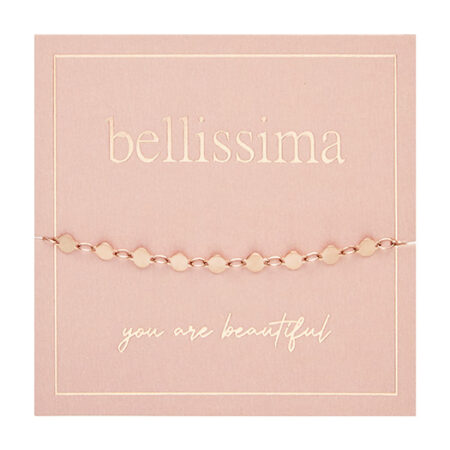 Armband "bellissima" - rosévergoldet - Plättchenkette
