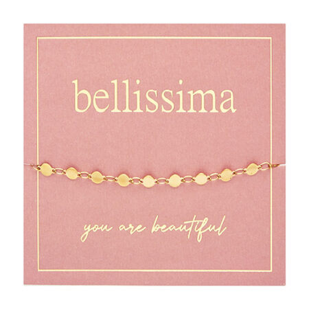Armband "bellissima" - vergoldet - Plättchenkette
