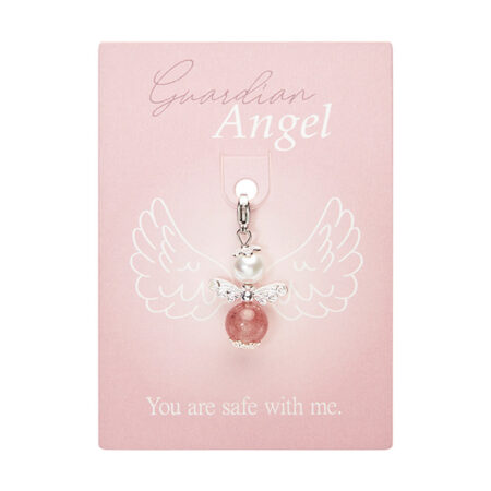 Schutzengel-Anhänger - Erdbeerquarz