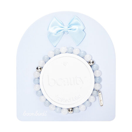 Edelsteinarmband "beauty" - frosted lake - Edelstahl