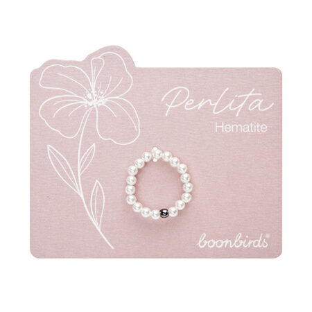 Ring "Perlita" - Hämatit