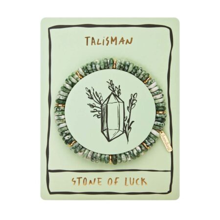 Armband "Talisman" - grüner Jaspis - vergoldet